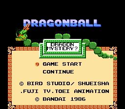 Dragon Ball - Dragon Mystery (English translation) Title Screen